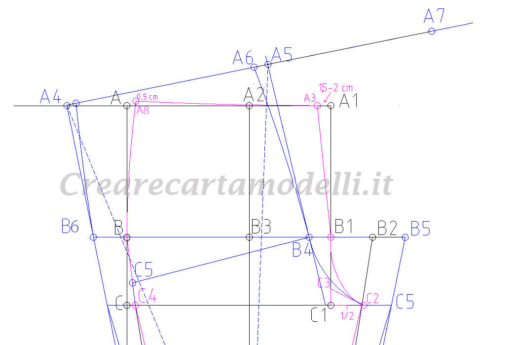 modello pantalone aderente tarcciato