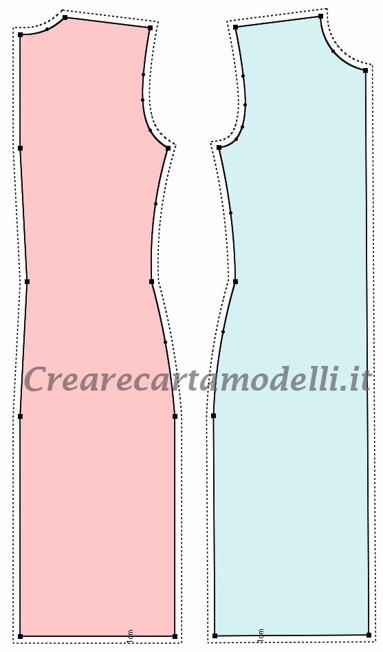 Base Per Abito Tubino Elasticizzato Su Misura E Senza Difetti